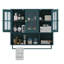 Armoire de salle de bain murale, unité de rangement en bois à 3 portes avec tablettes ouvertes et cachées pour l'espace organisé