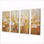 «White Marguerite Flower In Wheatfield I - Wildflowers», ensemble d'art mural 4 pièces-905082360