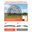 Cage de baseball, 12 po x 10,2 po x 7,6 pi, cage portative autoportante, cages avec polyester sans nœuds à 4 plis et ouverture de machine à lancer, filet de cage pour l'extérieur