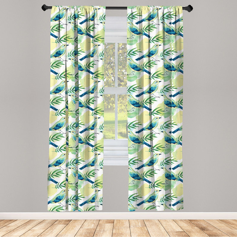 Floral Semi-Sheer Rod Pocket Sliding Panel, 28" x 84"
