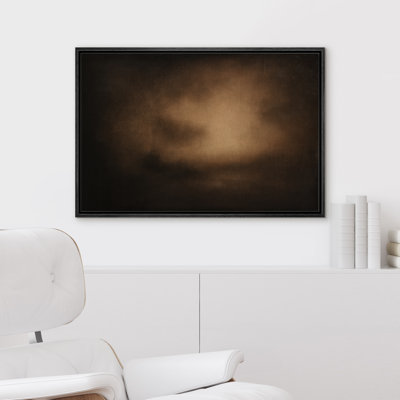 «Mist Light Gradient Abstract Atmosphere», reproduction d'art sur toile encadrée dans la chambre principale