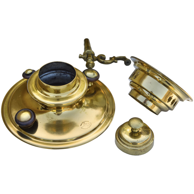 Early 20Th Century Handcrafted & Stamped Eastern-European Brass Samovar