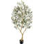 Olive artificielle de 7 pi en pot noir, olivier artificiel réaliste pour la décoration intérieure-1409139973