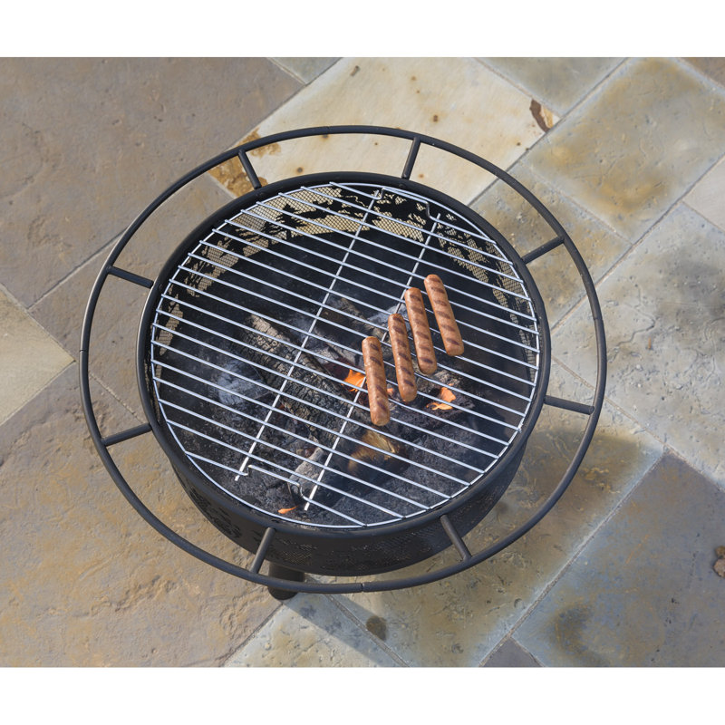 Foyer d'extérieur au bois en acier H 23,5 po x l 30 po Watford