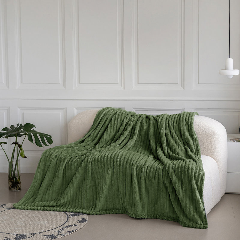 BELLISSIMA PLUSH THROW, Olive, 240cm x 200cm