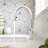 Urbena Pull-Down Dual-Spray Kitchen Faucet - Chrome/White-54930166