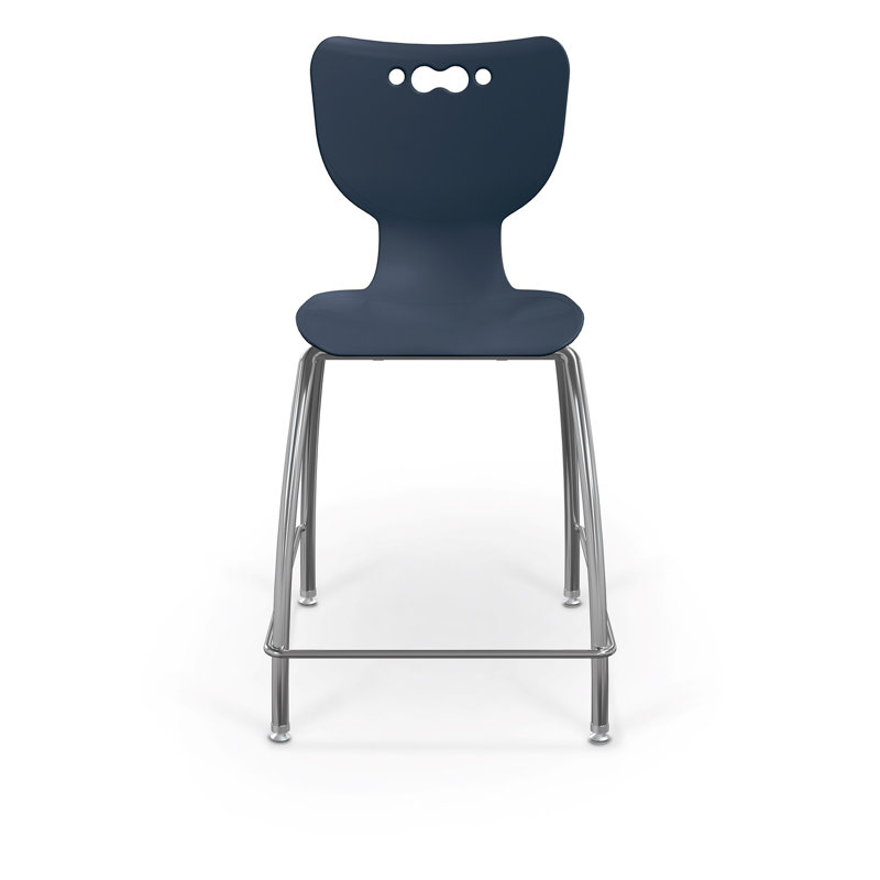 Tabouret de classe à 4 pieds Hierarchie, H 39,75 po x l 20,5 po x P 22 po, Marine