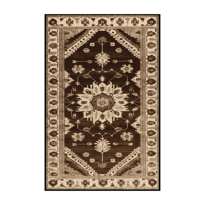 Tapis brun lavable à la machine, Rectangle 8 pi x 10 pi