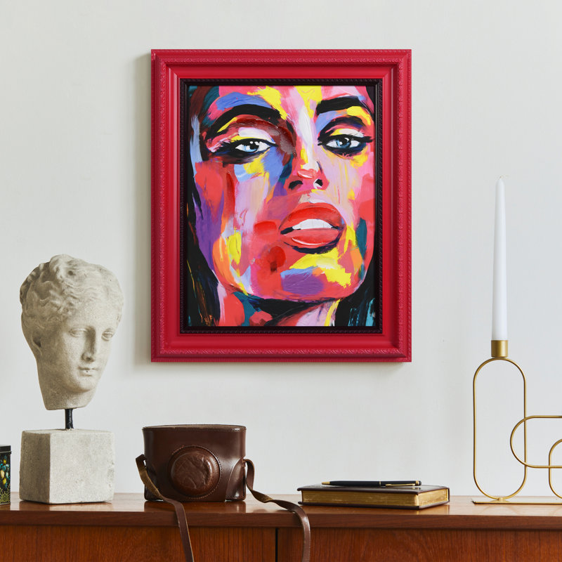 «Vivid Elegance», art mural en toile giclée sur toile avec cadre baroque bicolore