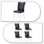 Chaise d'appoint rembourrée en polyuréthane avec pieds en métal Makaia, 4 pièces-1741385165-1741385167