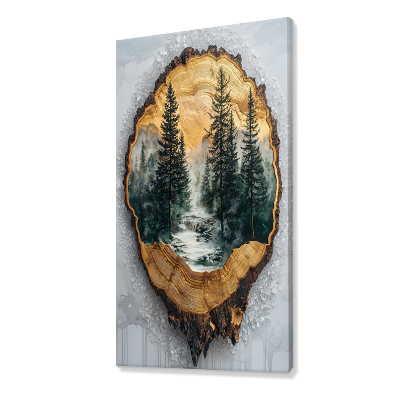 Gerrett - Paysages, art mural, salon, H 60 po x l 28 po, Toile tendue, Ne s’applique pas