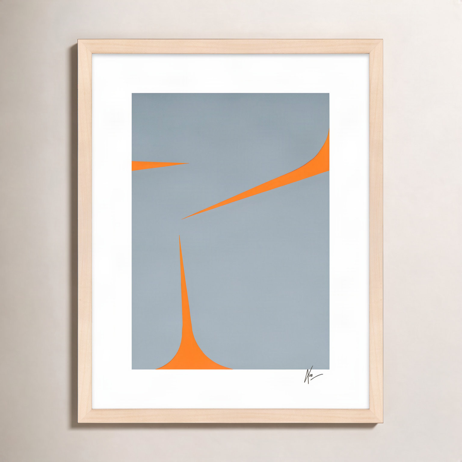 Dael "Clouds 1" Print by Lee Lessem, 24" W x 30" H, Beige