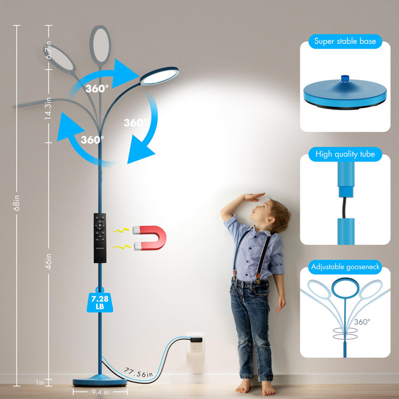 Lampe sur pied pour le salon, Bleu