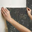 Blossom Stripe Black Peel and Stick Wallpaper-103374440