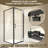 36" W X 71" H Frameless Pivot Shower Enclosure With 1/4" Clear Tempered Glass
