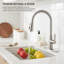 Modern Brushed Nickel High Arc Single Handle Kitchen Faucet With Pull-down Sprayer, 3-function Stainless Steel Sink Faucet With Deck Plate