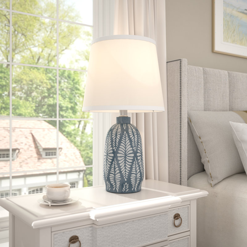 Cheria Ceramic Table Lamp, Blue