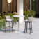 Kevyn Round Steel Outdoor Bar Table