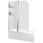 48'' - 48'' W x 58'' H Hinged Frameless Tub Door with Clear Glass-50305171