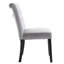 Chaise d’appoint rembourrée velours touffeté grise Voltaire-1365370860