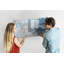 Magnetic Memo Board Whiteboard - 120 x 60 cm - With Marker and Magnets - Marble pattern