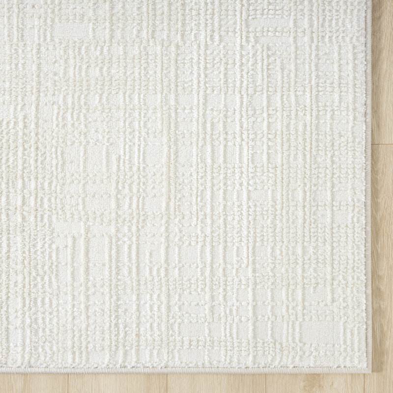 Tapis crème tissé texturé Abani Jceura, Rectangle 7 pi 9 po x 10 pi 2 po