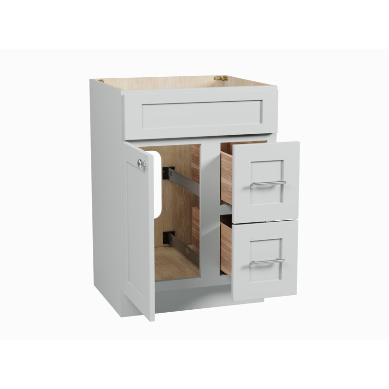 Base de meuble-lavabo simple 24 po seulement, Gris