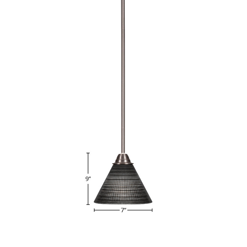 Luminaire suspendu Ayrshire Paramount, H 57 po x l 7 po x P 7 po, Noir