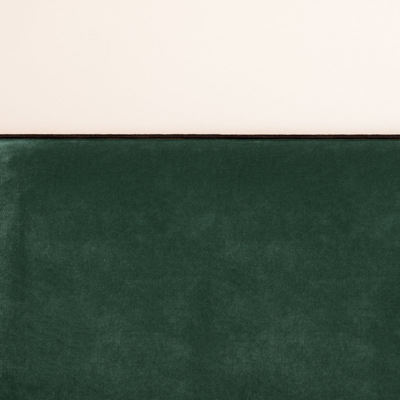 Dario Slipcover, 130cm H x 153cm W, Vert Moyen Et Passepoil Noir