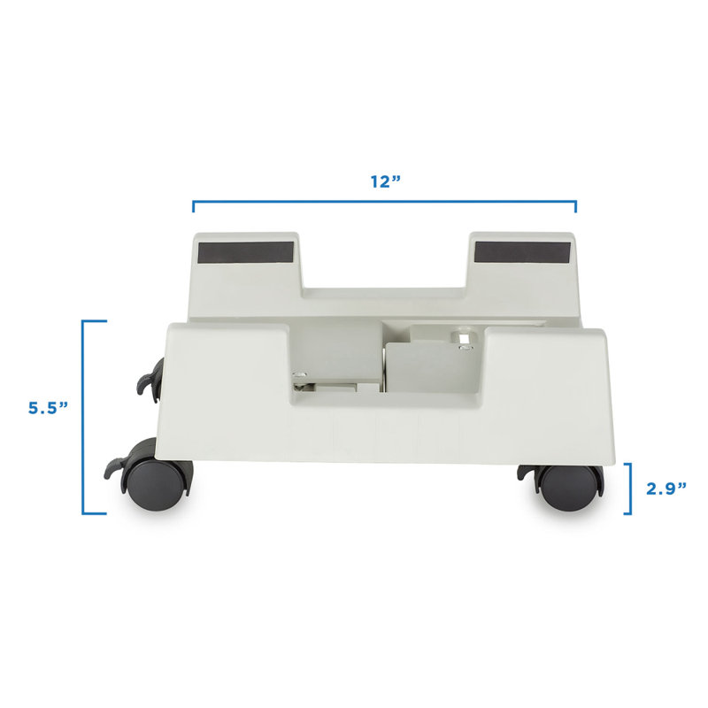 Montez-le! Support pour unité centrale et chariot d'ordinateur avec roues verrouillables, largeur réglable de 6 po à 10,2 po, 60 lb Cap.