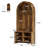 70.87" Hall Tree with Shoe Storage Bench, Arched Coat Rack with 4 Hooks & 4 Shoe Cubbies, for Mudroom, Entryway, Rustic Brown-1074387899