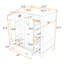 Meuble-lavabo autoportant moderne avec lavabo en céramique durable, rangement spacieux et tiroirs à fermeture en douceur-12352605