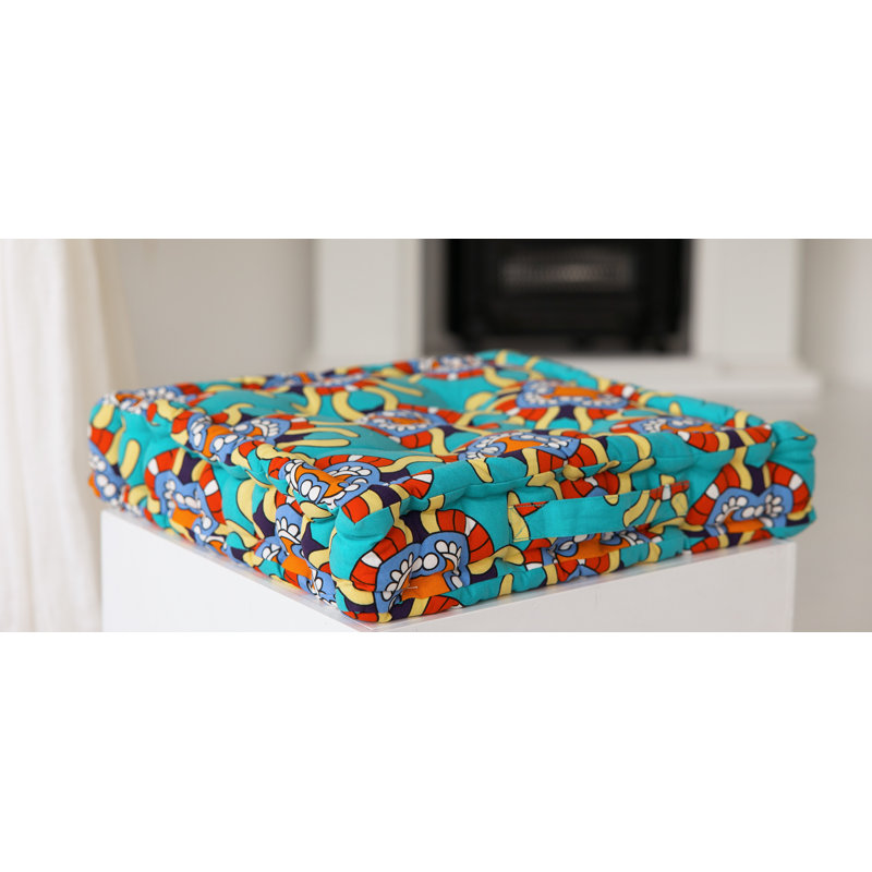 Sun with Flowers Garden Seat Cushion