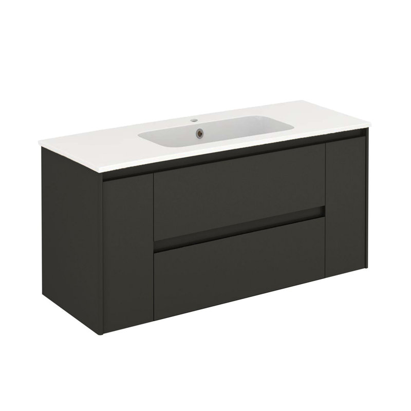 Ambra 47.5'' W Single Vanity, Glossy Anthracite