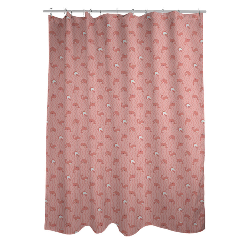 Rideau de douche simple katelyn elizabeth baleines, Orange