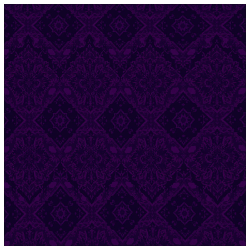 Purple Damask Pattern Comforter, Queen