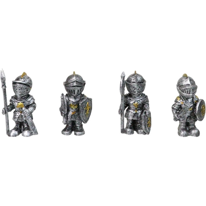 Ensemble de 4 mini figurines médiévales