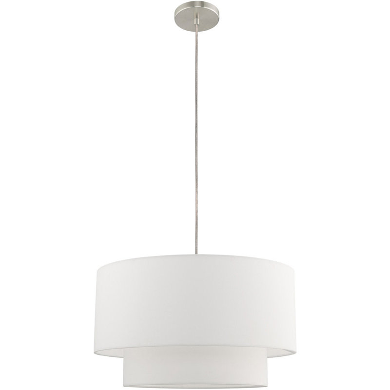 Lustre classique à 1 lumière avec abat-jour