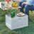 Aarn Folding Storage Bins with Wooden Lids, 55 Qt Large Collapsible Storage Box with Handles