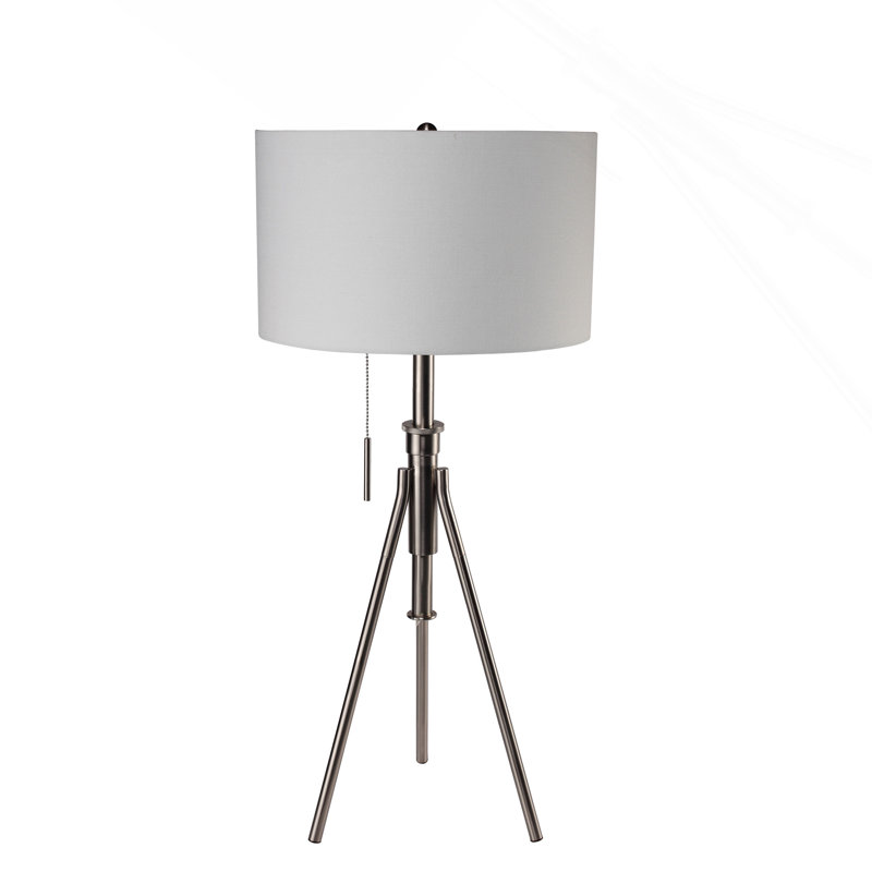 Lampe de table à trépied réglable 32-37 "H, White