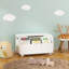 Boîte à jouets avec 4 roues universelles, rangement pour jouets pour enfants avec bibliothèque avant