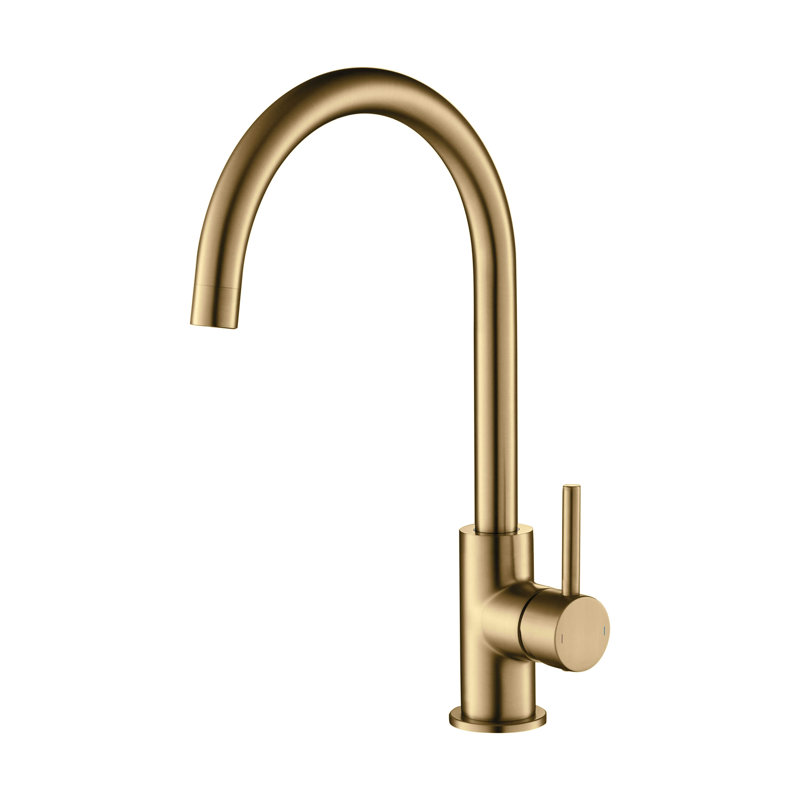 Lowa Kibi Bar Faucet With Accessories, Without Soap Dispenser, Brushed Brass