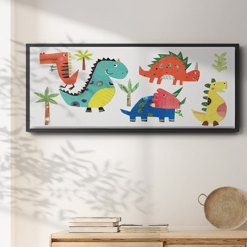 Dino Party- Framed Canvas