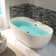 72'' x 35.375'' Freestanding Acrylic Double Ended Bathtub with Wide Rim,  - Available in Glossy White/Black, with 5 Finish Options for Trim