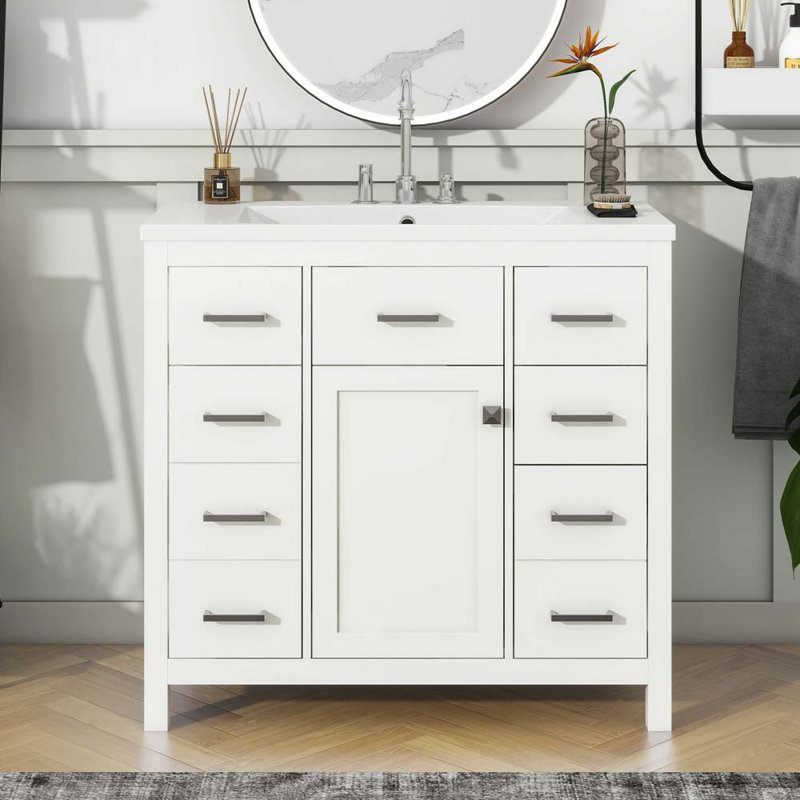 Ensemble de meuble-lavabo simple 36 po avec comptoir Lamarra