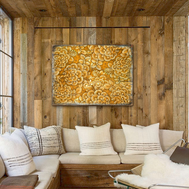 Unframed Print on Wood, 12" H x 18" W x 2" D