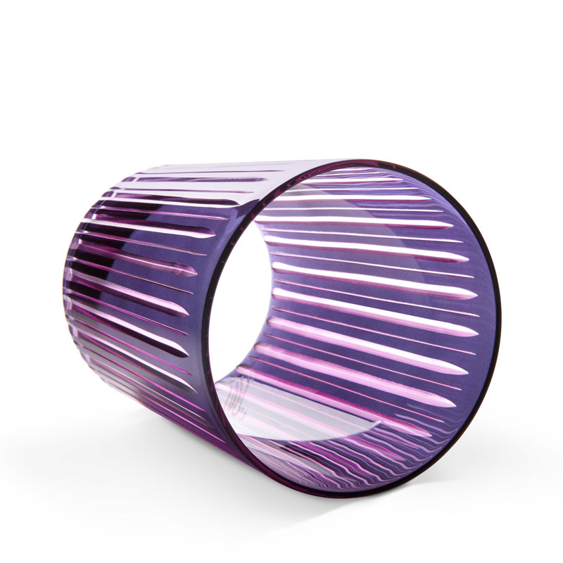 Prism Double Old Fashioned Glasses, Purple, 17 oz.