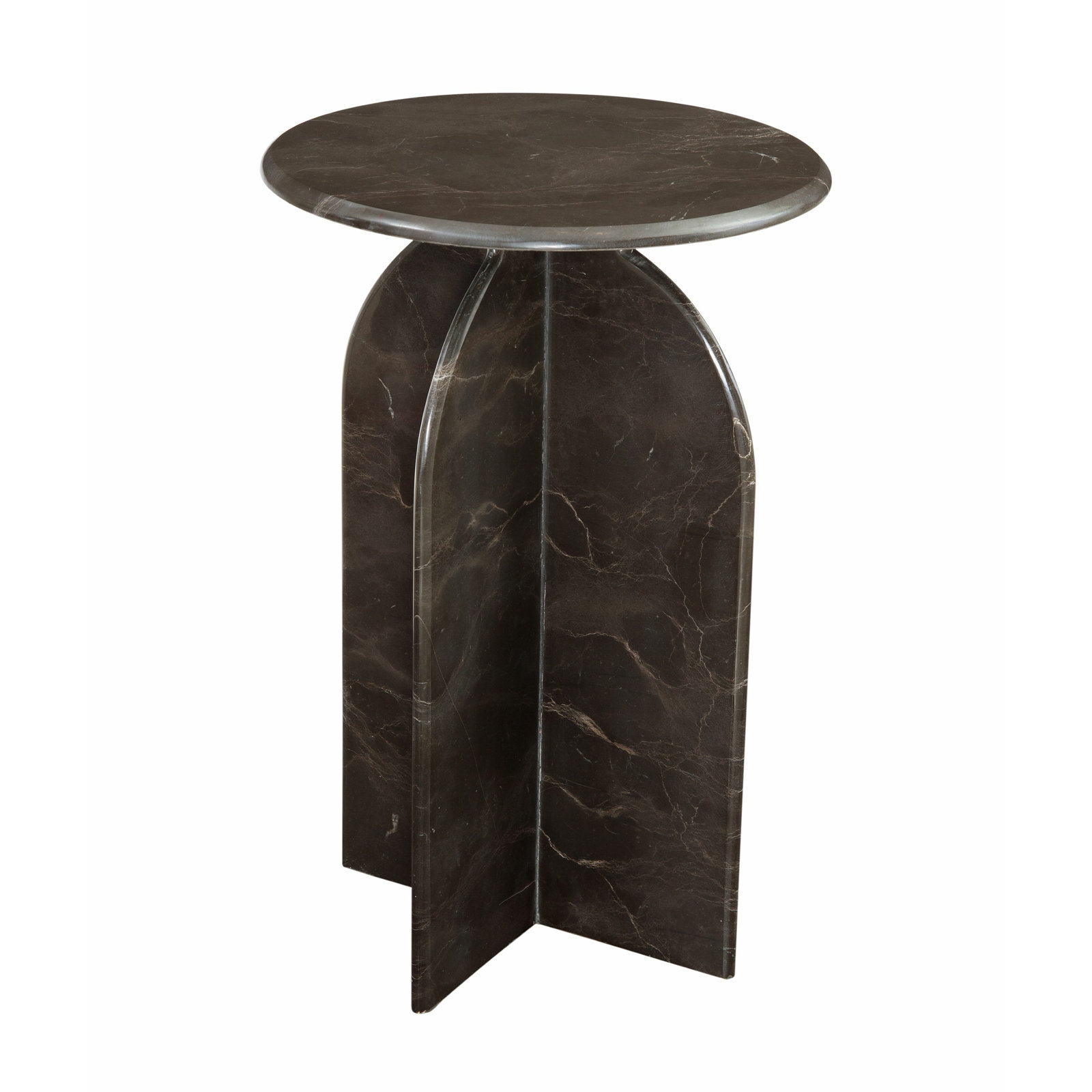 Sven Pedestal Top End Table, Brown