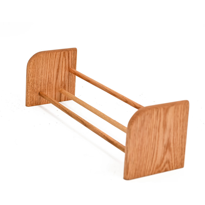 Support à CD en bois à goujon - Série 01, Brut, H 7,25 po x l 24,25 po x P 7,25 po