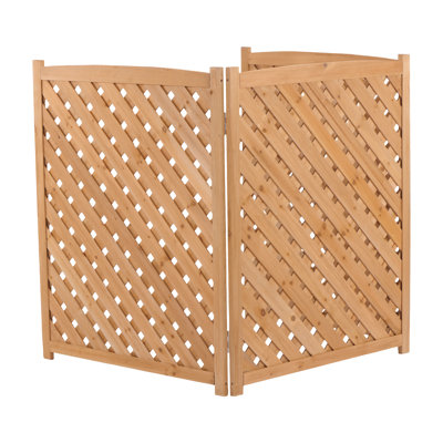 Premium Wood Landscaping Screens & Bridges, 3-panel Privacy Screen For Outdoor Use